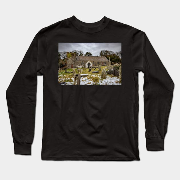 St Ciwg's Church, Llangiwg, Pontardawe Long Sleeve T-Shirt by dasantillo